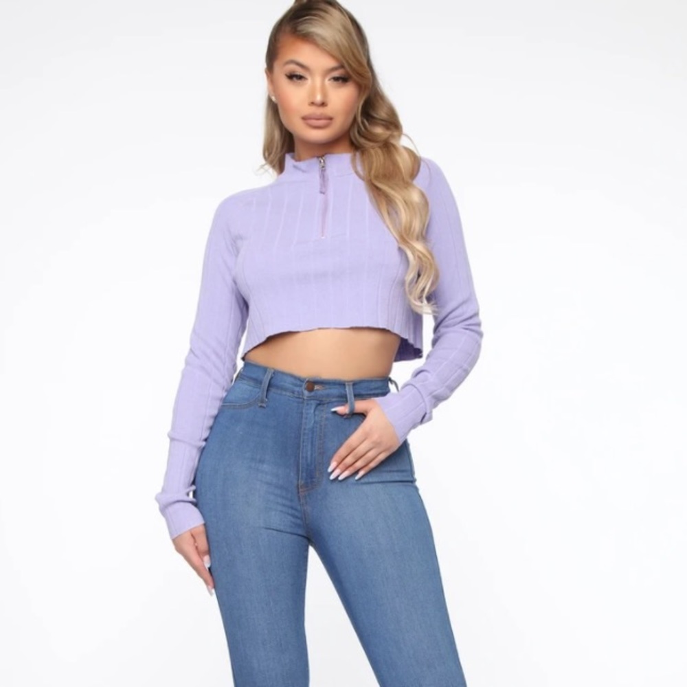FN Cropped Zip-Up Top